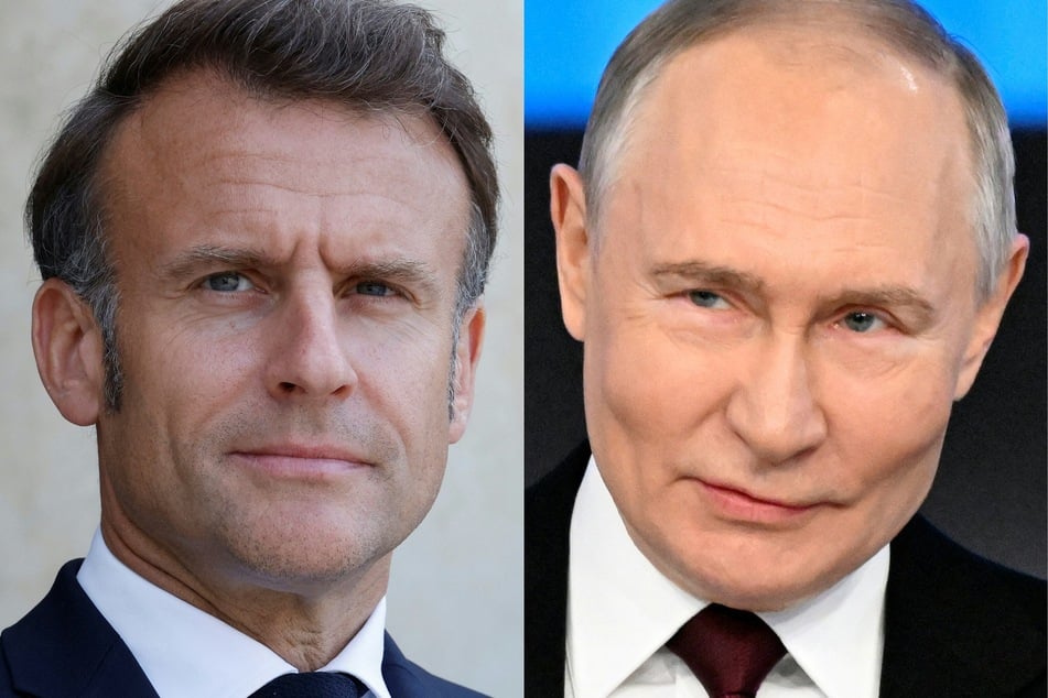 French President Emmanuel Macron (l.) has warned European allies not to trust Russian President Vladimir Putin.