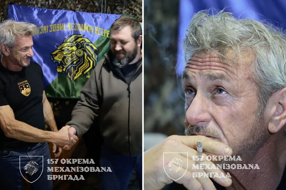 Sean Penn meets troops on Ukraine's frontline after skipping Oscars