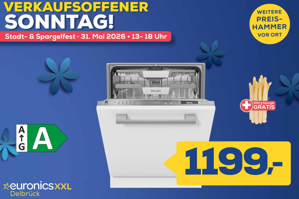 Miele-Geschirrspüler G 7260 SCVi für 1.199 Euro (500 Gramm Spargel gratis).