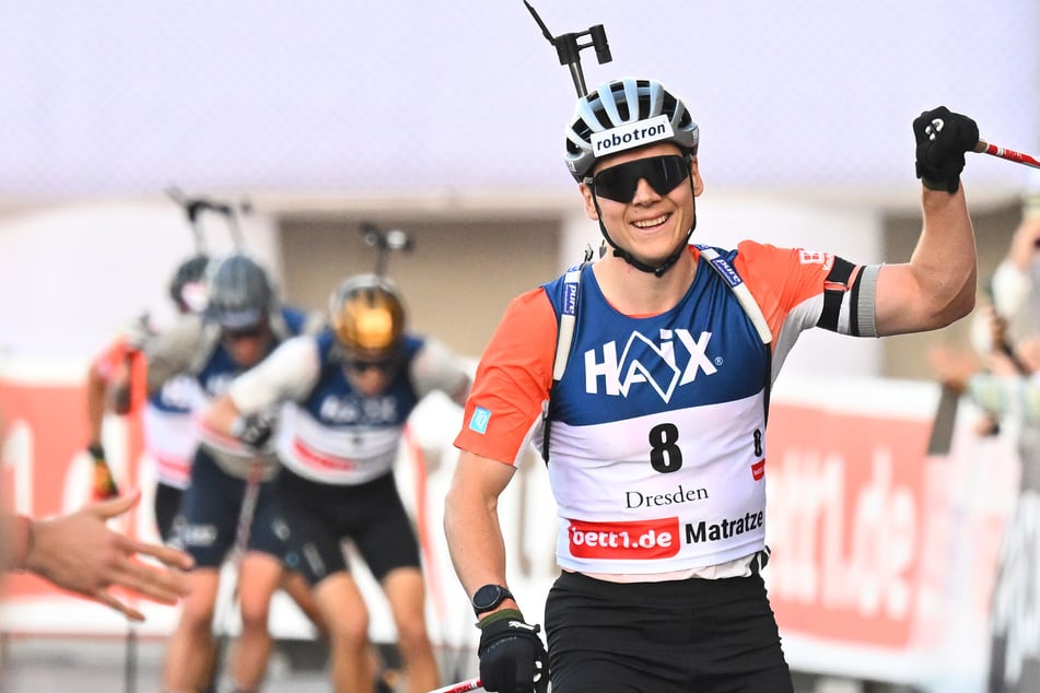 City-Biathlon in Dresden: Tausende feiern Sieger Strelow