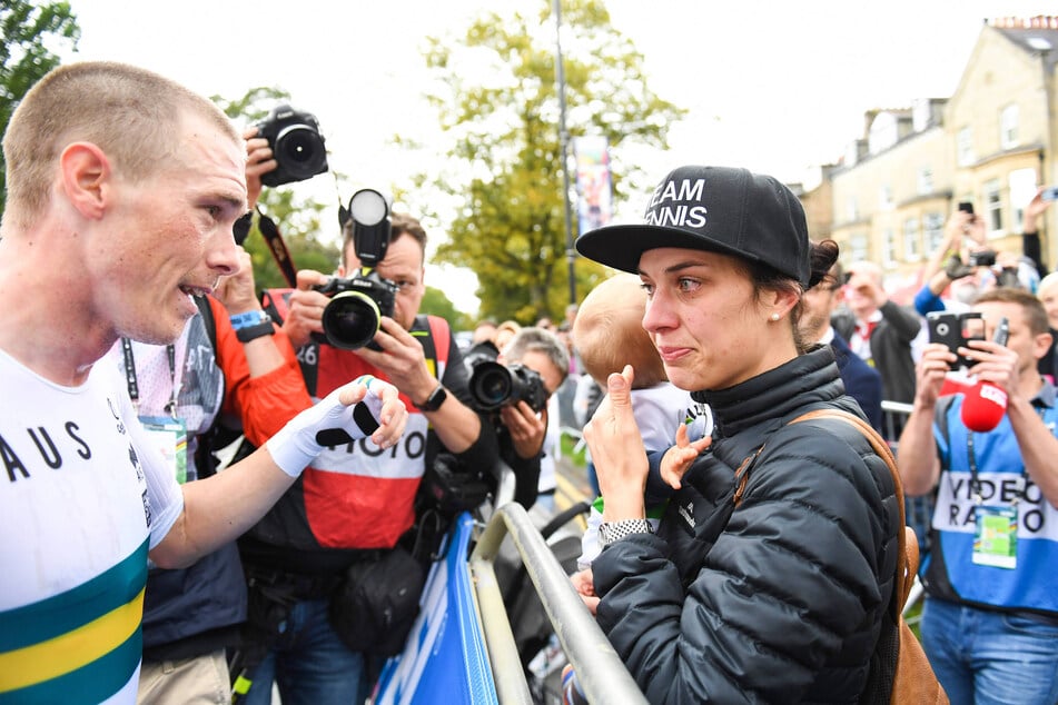 Familie Dennis im September 2019 bei der Straßenrad-Weltmeisterschaft.