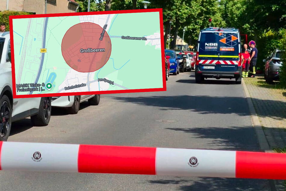 Explosionsgefahr in Großbeeren: Kinder evakuiert, Warnung über NINA