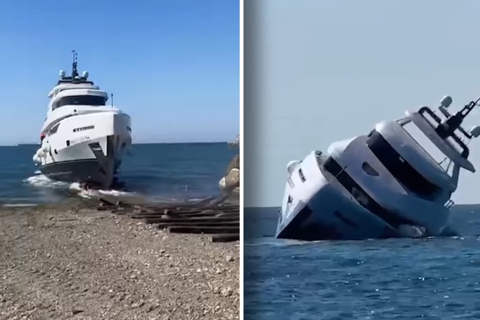Noch bevor die Jacht zu ihrer Jungfernfahrt aufbrechen konnte, kenterte sie.