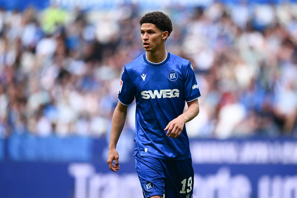 Auch Sturm-Youngster Louey Ben Farhat (19) vom KSC spielt in den Transfer-Überlegungen der SGE eine Rolle.