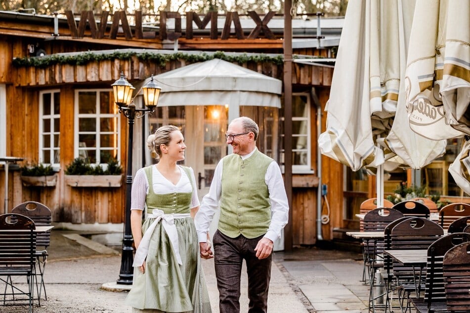 Dietmar Schulze mit seiner Frau Carolin, die als Betriebsleiterin das "Waldmax" leitet.
