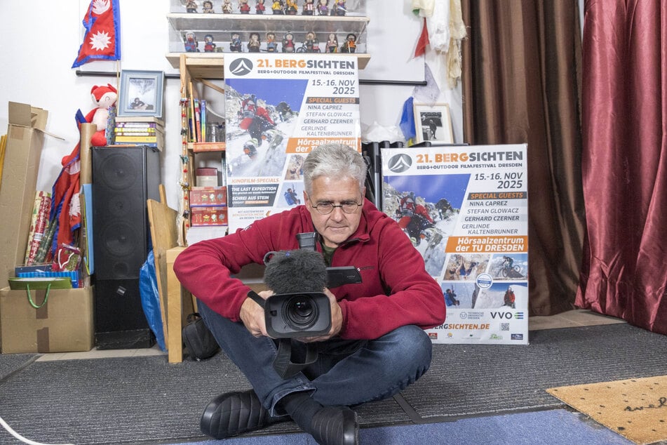 Frank Meutzner (61) ist ein bekannter sächsischer Alpinist und organisierte über zwei Jahrzehnte lang das "Bergsichten - Berg+Outdoor Filmfestival" an der TU Dresden.