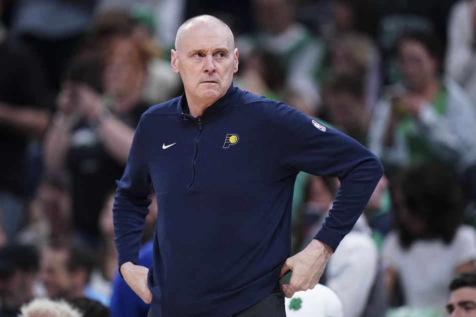 Indiana Pacers head coach Rick Carlisle watches from the sidelines as they take on the Boston Celtics during the Eastern Conference Finals.