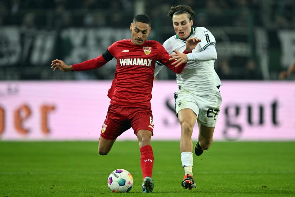 Einen Dämpfer mussten die Stuttgarter um Mittelfeldspieler Enzo Millot (21, l.) bei Borussia Mönchengladbach hinnehmen.