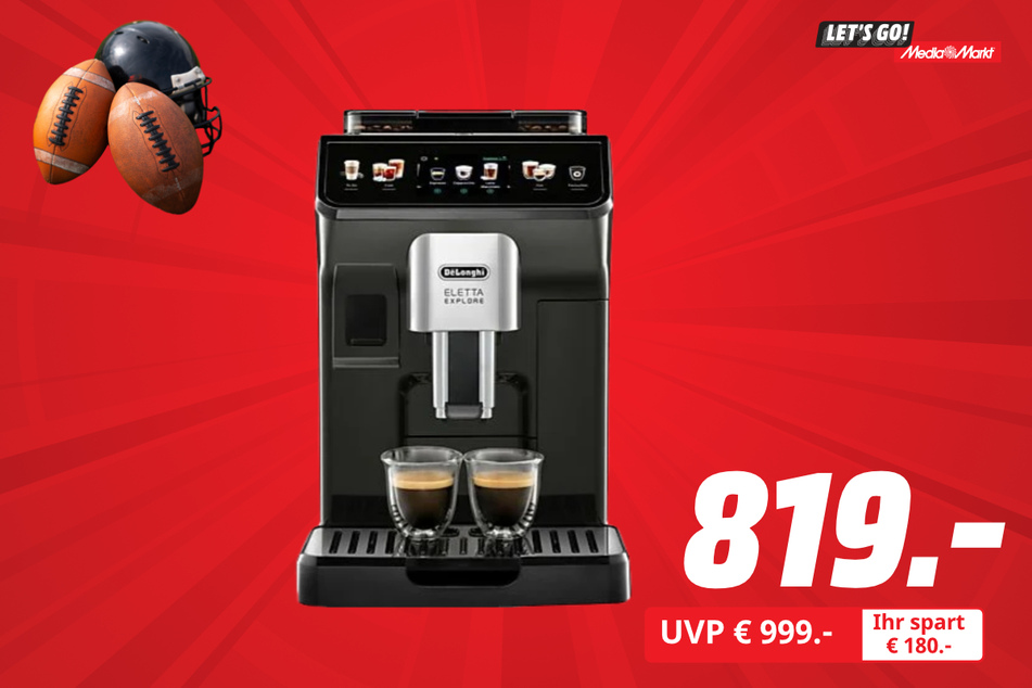 DeLonghi-Kaffeevollautomat für 819 statt 999 Euro.