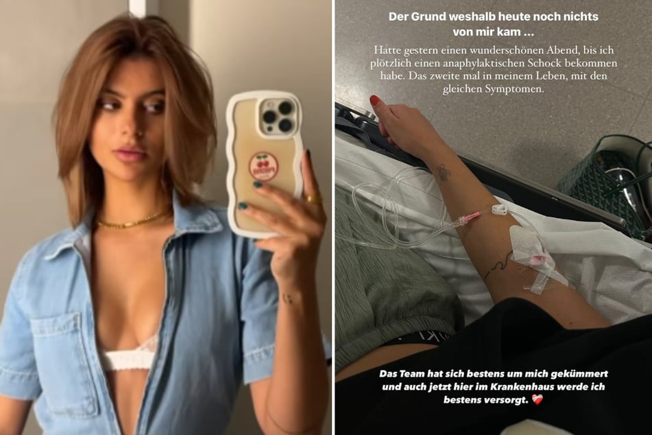 GNTM-Sternchen Romina Palm (24) musste über Nacht im Krankenhaus bleiben.