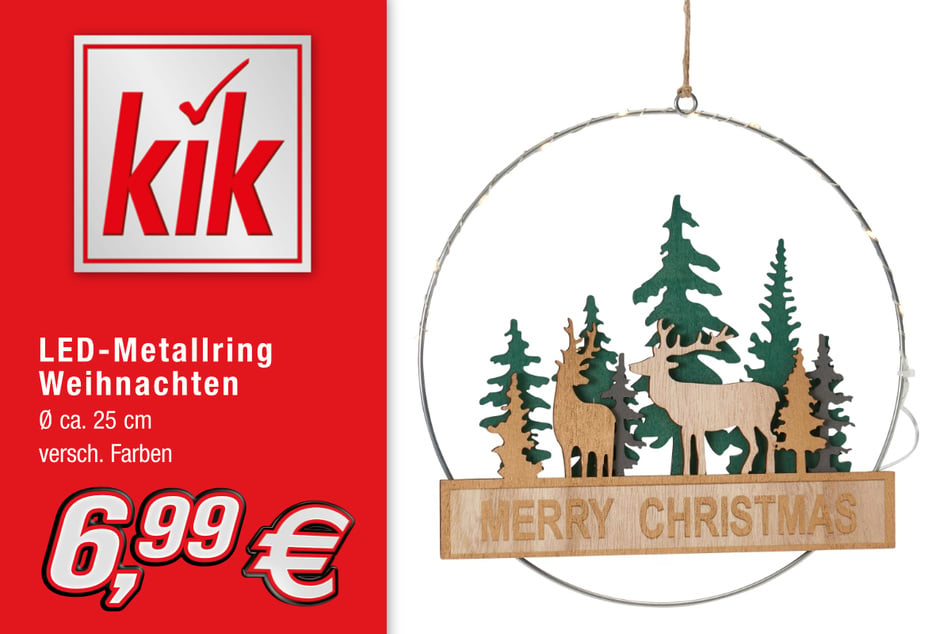 LED-Metallring Weihnachten