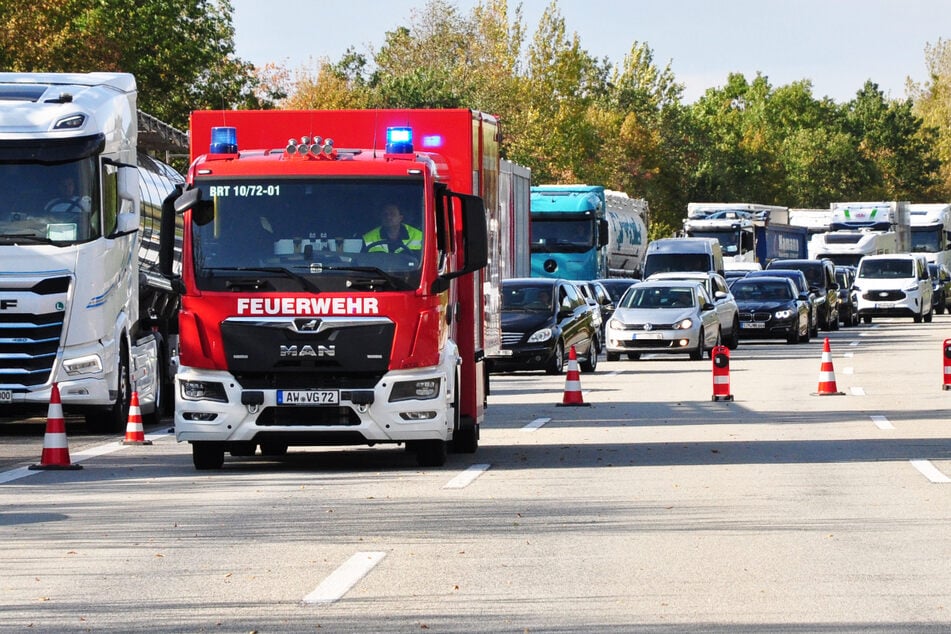 Infolge des Crashs bei Mendig kam es zu einem rund zehn Kilometer langen Stau auf der A61.