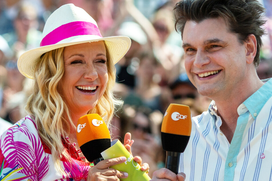 Andrea Kiewel (57) und Lutz van der Horst (46) moderierten am 7. August gemeinsam den ZDF-Fernsehgarten.