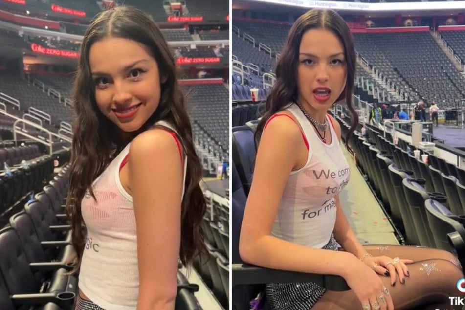 Olivia Rodrigo paid homage to AMC's iconic pre-show ad in a viral TikTok from the GUTS World Tour.