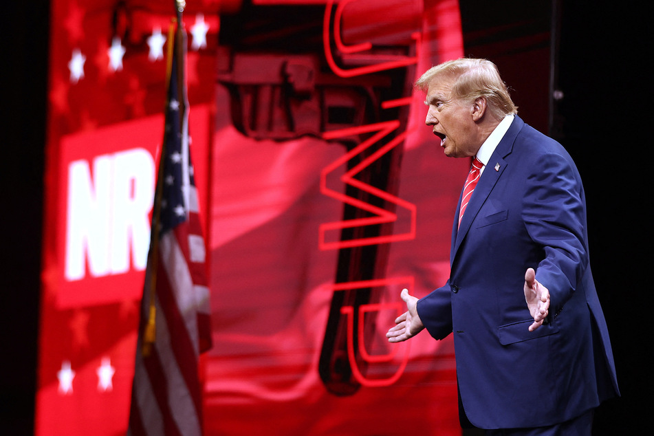 Trump, speaking at an NRA event in Dallas, Texas, said Biden was "full of bulls***."