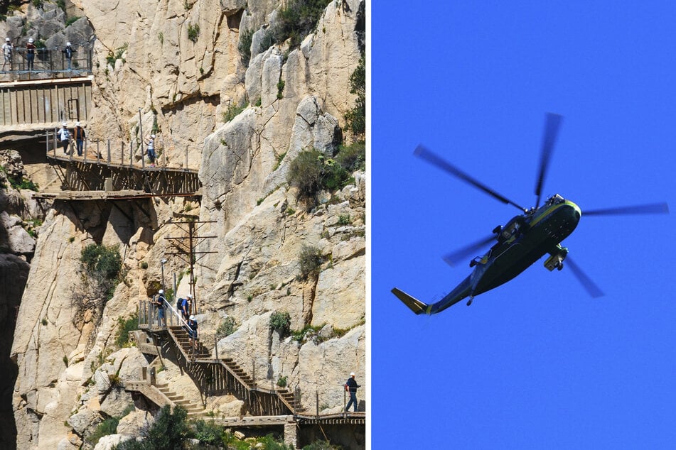 Die alarmierten Rettungskräfte der Guardia Civil GREIM flogen mit einem Hubschrauber in das abgelegene Gebiet und fanden den Verletzten (†20) bewusstlos vor.