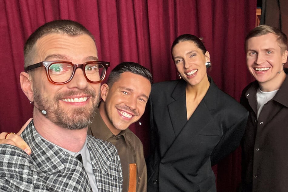 Sie wollen die Show von Joko Winterscheidt (47, v.l.): Musiker Nico Santos (33), Ex-Tennisprofi Andrea Petković (38) und Kabarettist Till Reiners (40).