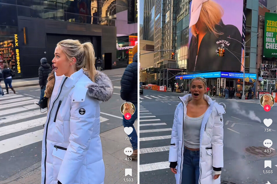 Following her stunning debut as the face of Nautica's 2024 spring collection, Olivia Dunne has elevated her game with a Times Square billboard in NYC!
