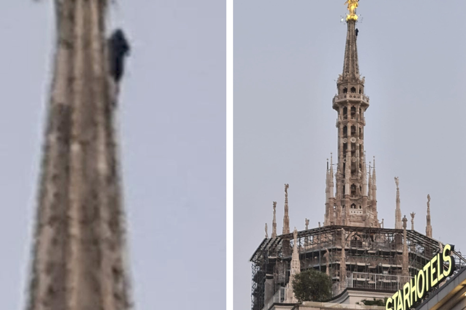 Die Franzosen (18 und 20) kletterten auf den Hauptturm des Mailänder Doms.