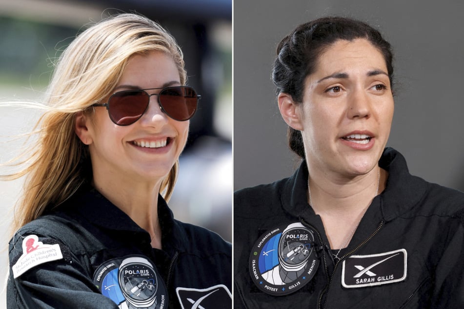 Polaris Dawn crew members Anna Menon (l.) and Sarah Gillis are due to become the two women to have traveled the farthest from Earth.