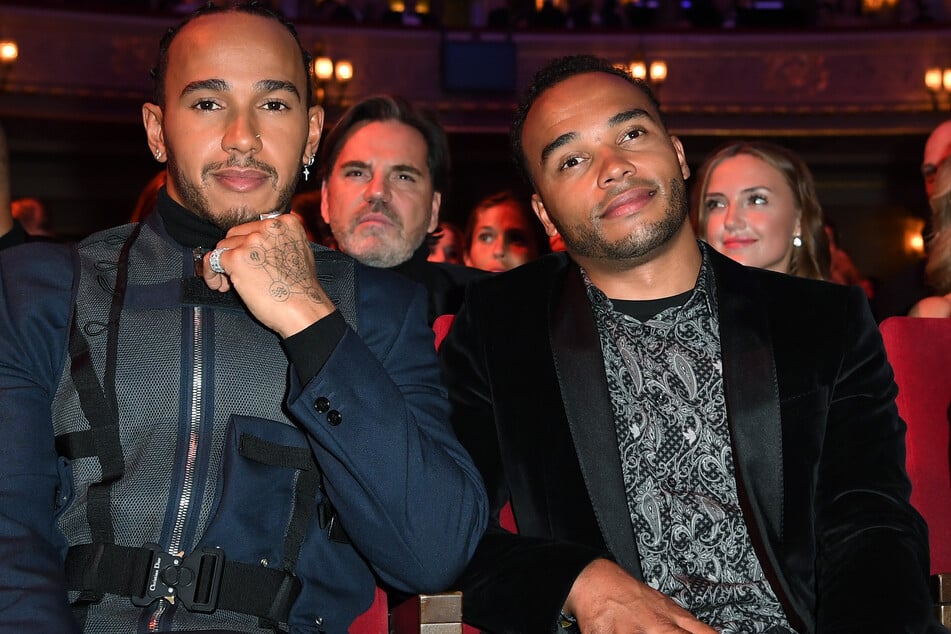Lewis (l.) und Nicolas Hamilton 2019 bei den "GQ Men of the Year Awards" in Berlin. (Archivfoto)