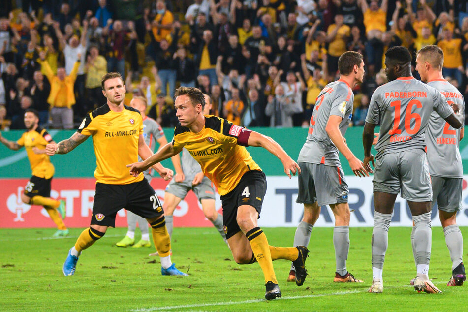 Im Vorjahr siegte Dynamo in Pokalrunde eins gegen den SC Paderborn. Den Führungstreffer erzielte Tim Knipping.