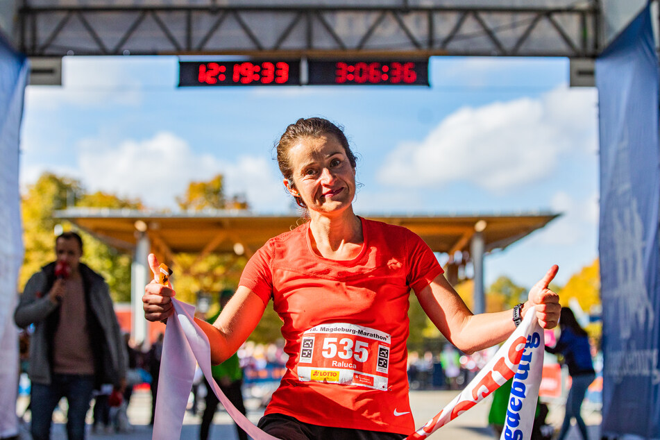 Bei den Frauen siegte Raluca auf der 42-Kilometer-Strecke.