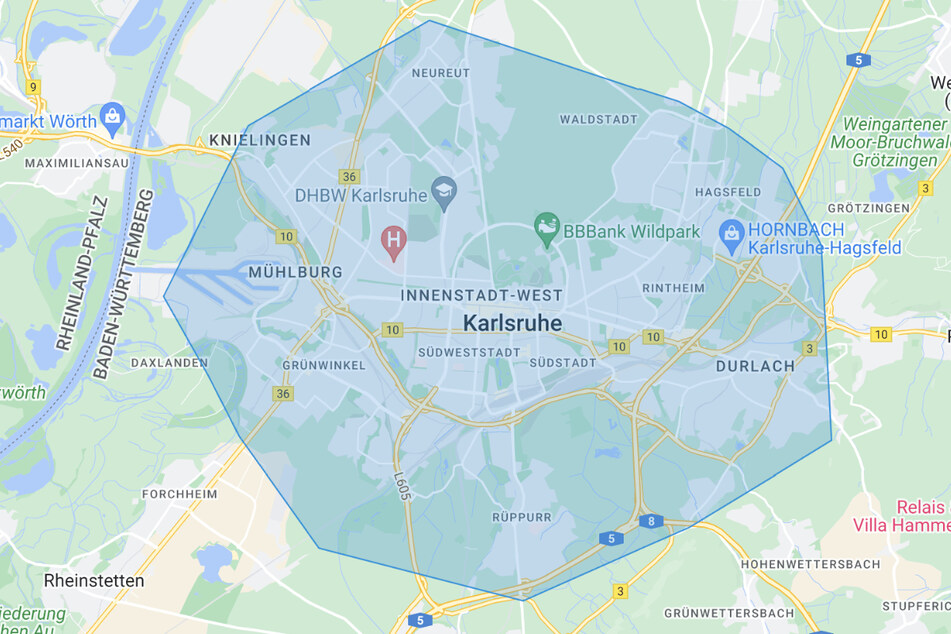 Liefergebiet Karlsruhe
