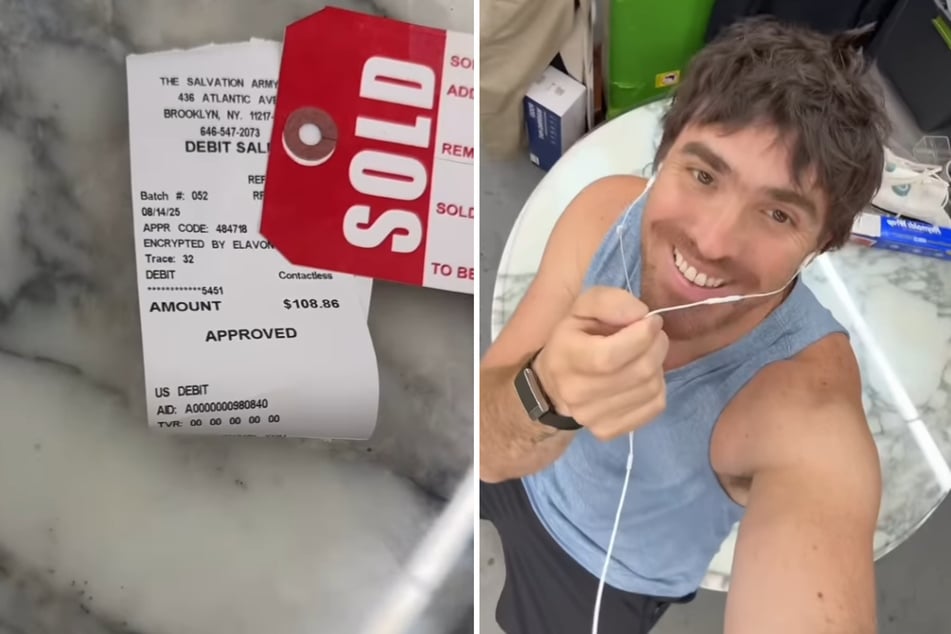 Aaron Connelly (38) hat gut lachen: Denn seinen Saarinen-Esstisch im Wert von fast 8000 US-Dollar (rund 6838 Euro) hat er mehr als günstig erstanden.