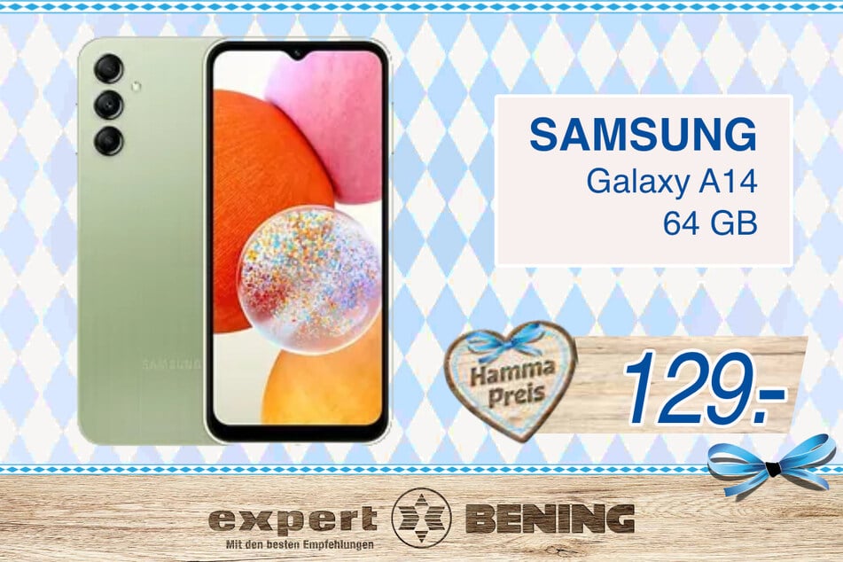 Samsung Galaxy A14 für 129 Euro.