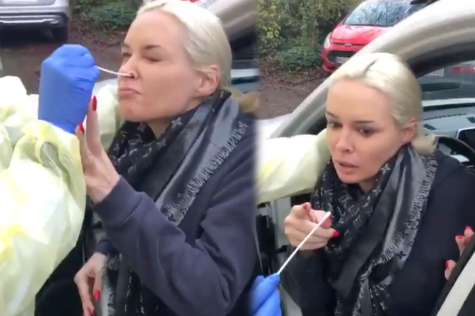 Daniela Katzenberger erlebte einen Corona-Test des Grauens. (Fotomontage)