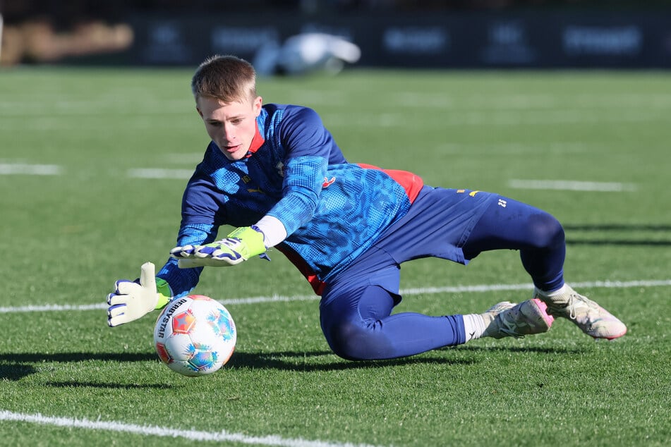 Elian Hähner (16) ist Stammtorhüter in Leipzigs U17.