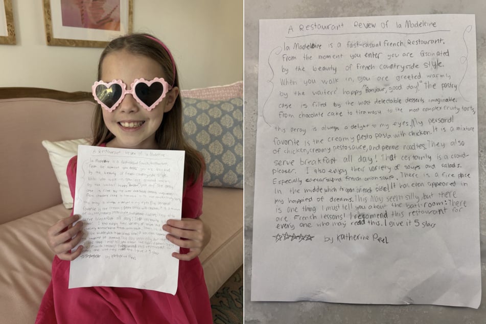 Katherine Peel (9) bewertete in ihrer Schülerzeitung eine örtliche Bäckerei mit fünf Sternen.