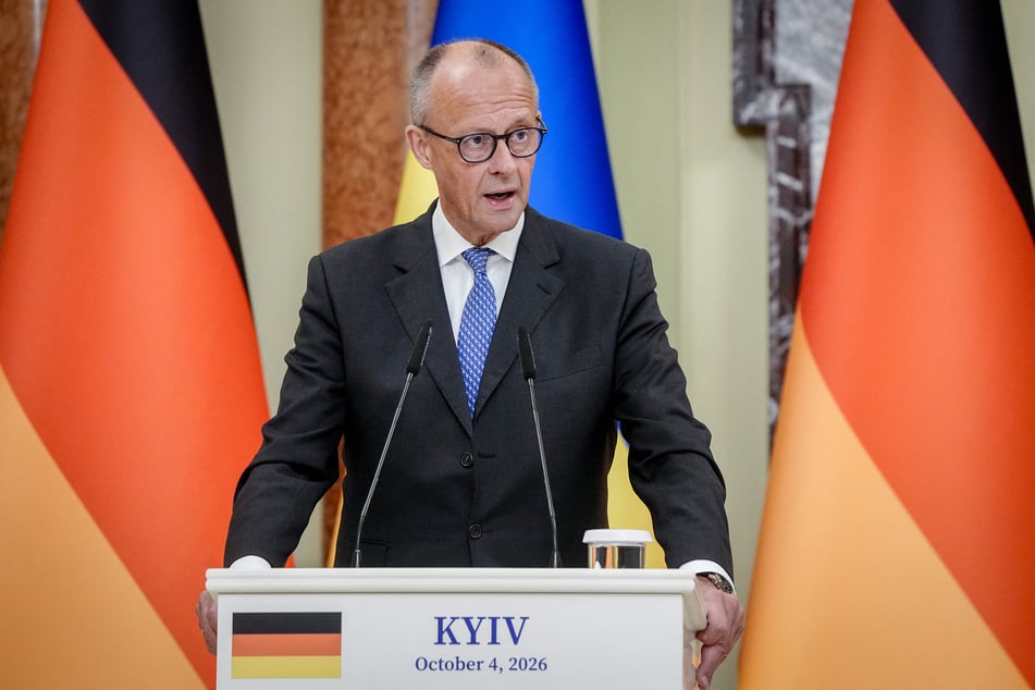 Bundeskanzler Friedrich Merz (70, CDU) am Sonntag in Kiew.