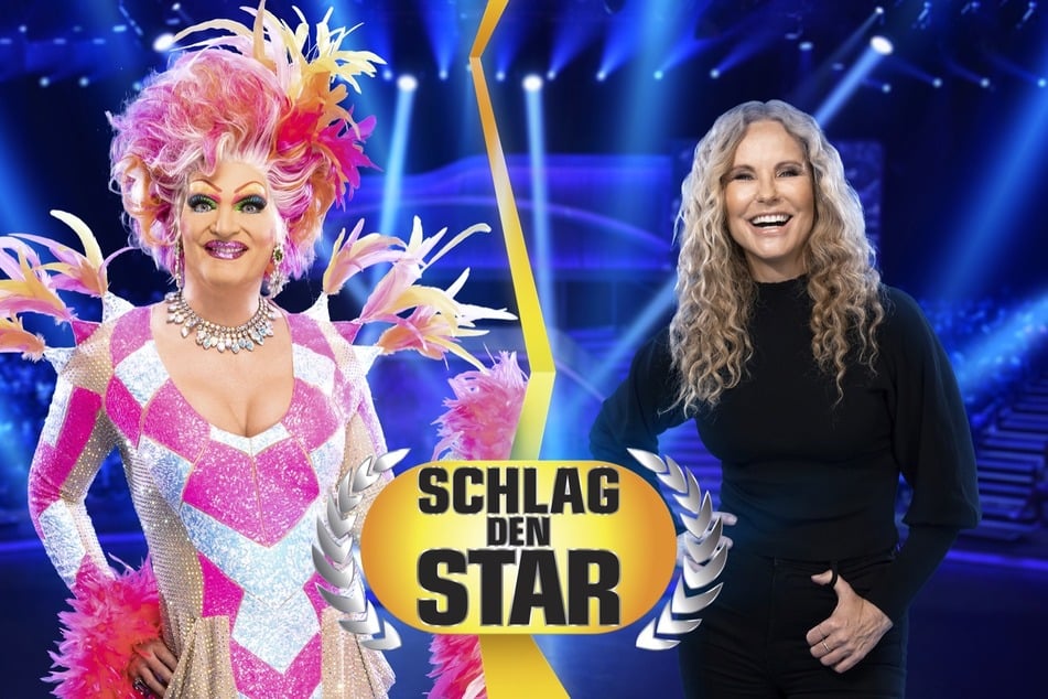 Olivia Jones (52, l.) und Katja Burkard (56) bei "Schlag den Star".