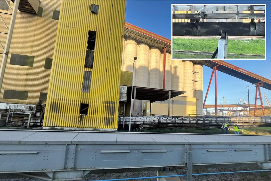 Die betroffene Mälzerei ist ein wichtiger Bestandteil der getreideverarbeitenden Industrie im Überseehafen Rostock.