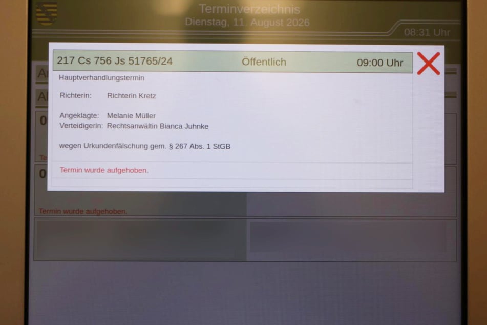 Am Dienstagmorgen wurde der Termin kurzfristig aufgehoben.