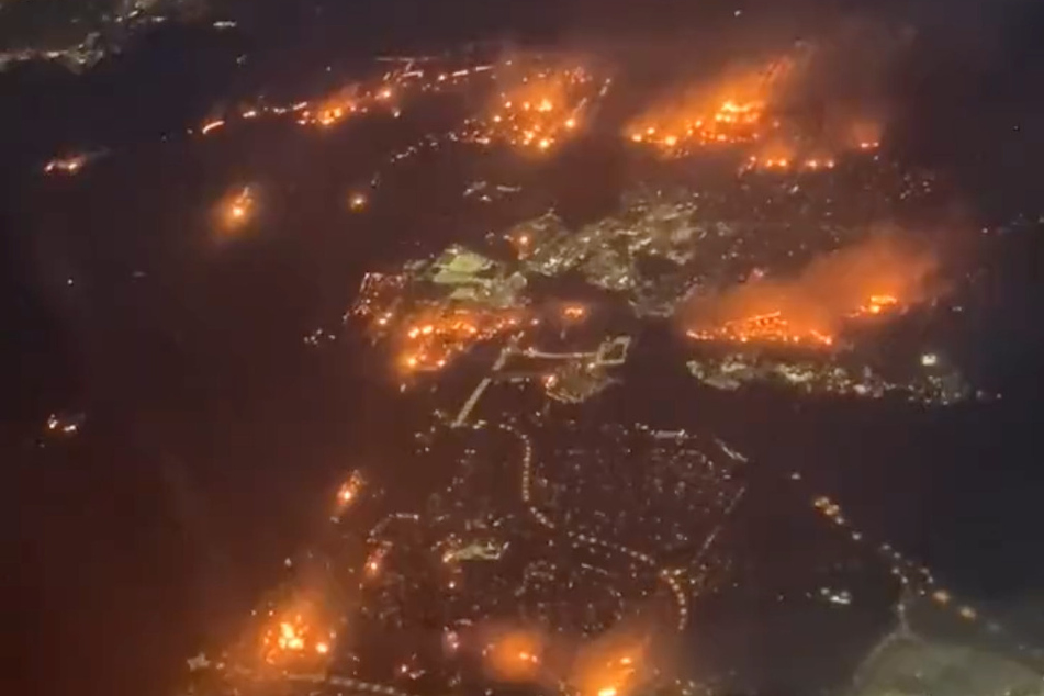 The devastating Colorado wildfires seen from a plane.