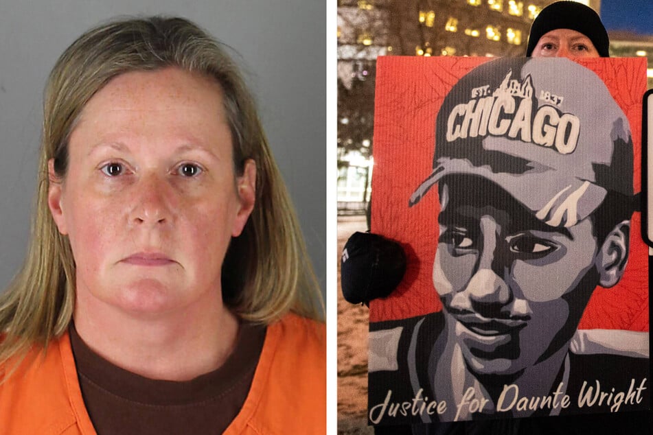 Former police officer Kim Potter (l.) has been found guilty of manslaughter and now faces 11 years in prison for pulling her gun instead of her Taser and killing Daunte Wright (depicted r.) at a traffic stop in April.
