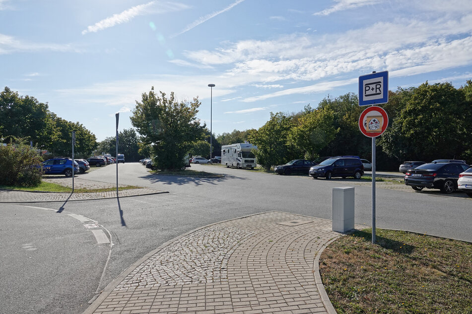 An diesem Parkplatz in Kaditz kam es am Donnerstag zu einem SEK-Einsatz.