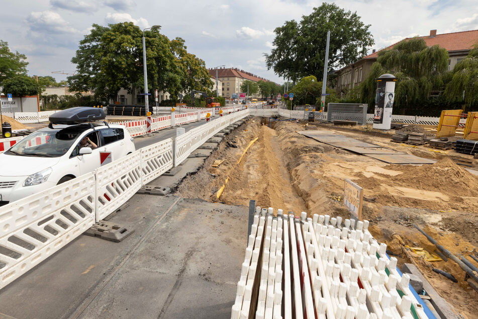 Auch an der Großenhainer Straße wird noch gebaut.