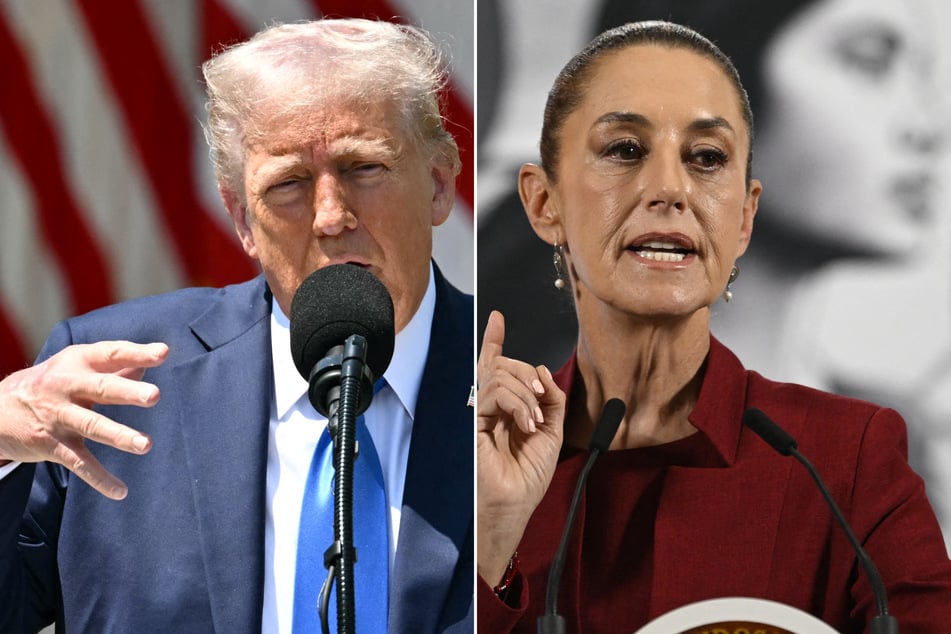 Claudia Sheinbaum (r.) said Saturday that she had rejected an offer from Donald Trump to send American troops to Mexico to help combat drug trafficking.