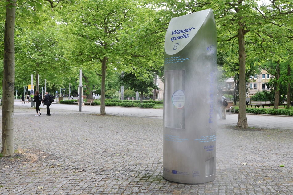 Einer der zwölf Trinkwasserbrunnen befindet sich beispielsweise auf der Hauptstraße.