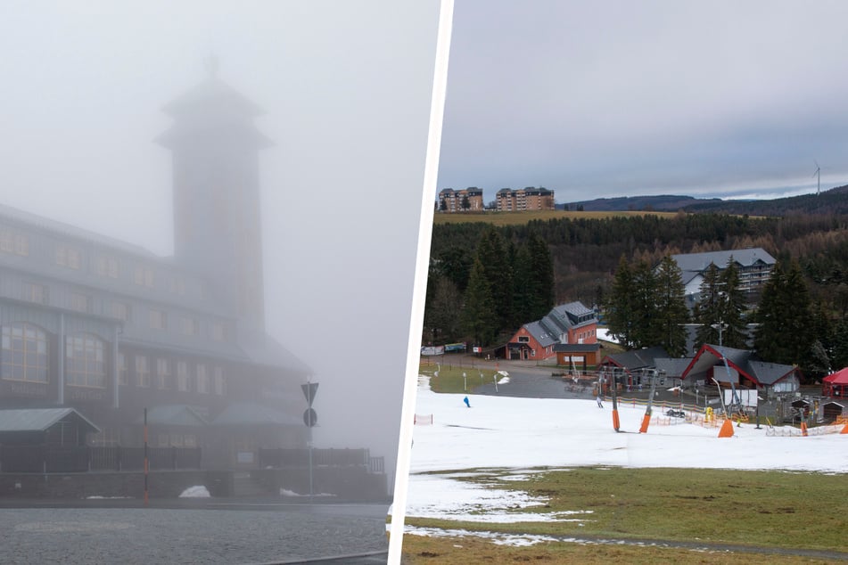 Regen spült Schnee vom Fichtelberg: Kein Skifahren bis nächstes Jahr?