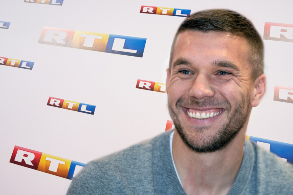 Lukas Podolski (35) wird an der Seite von Moderator Florian König das Testspiel der deutschen Nationalmannschaft gegen die Türkei bei RTL analysieren. (Fotomontage)