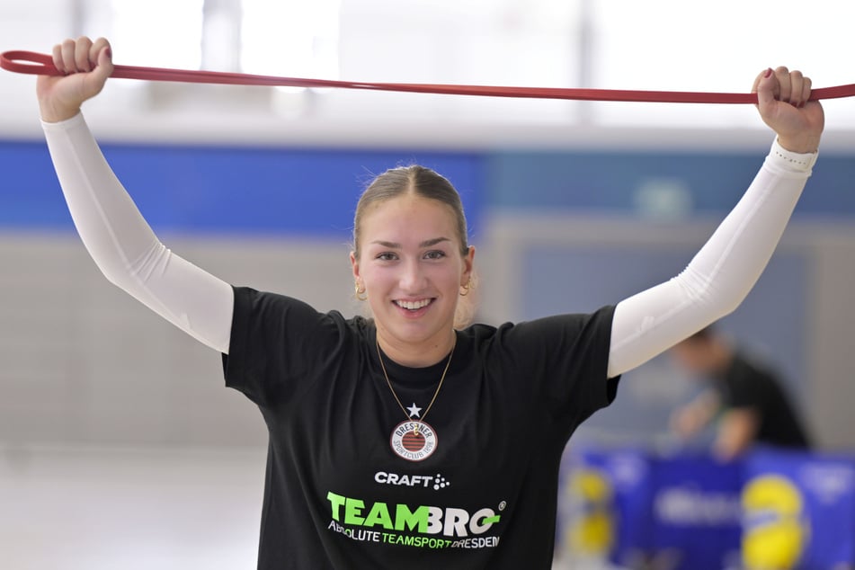 Sie ist die neue Dirigentin beim Dresdner SC: Zuspielerin Emma Grome (22).