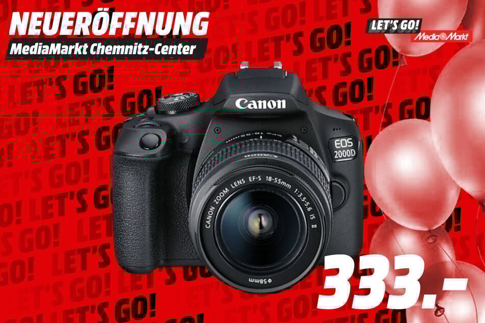 Canon-Spiegelreflexkamera EOS 2000D Kit für 333 Euro.