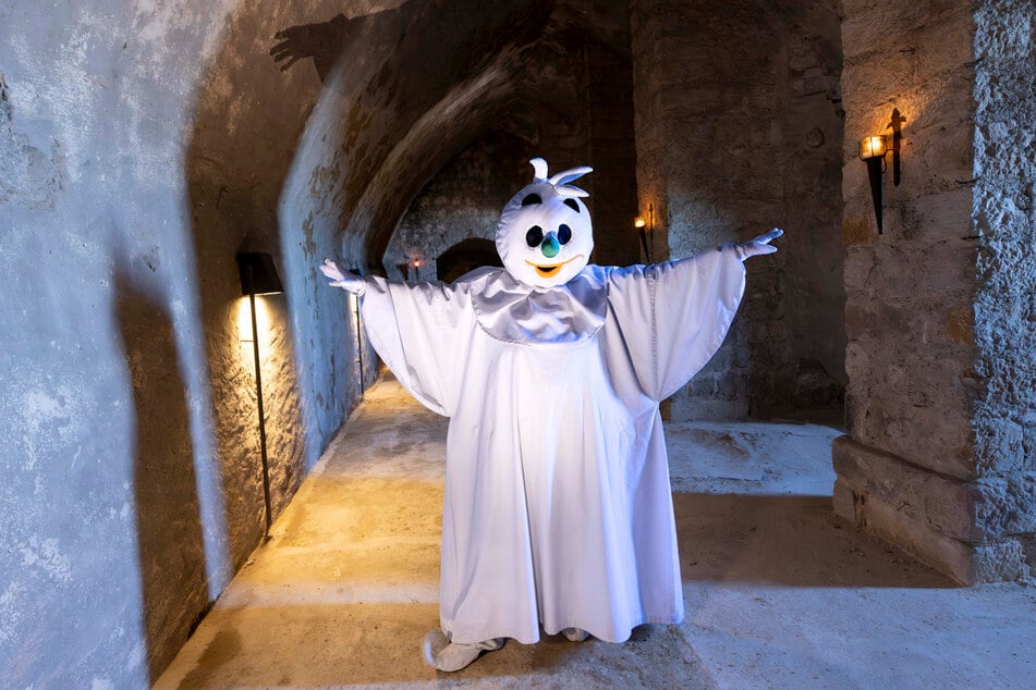 Vor diesem lustigen Gespenst, das die Albrechtsburg unsicher macht, hat wohl niemand wirklich Angst.