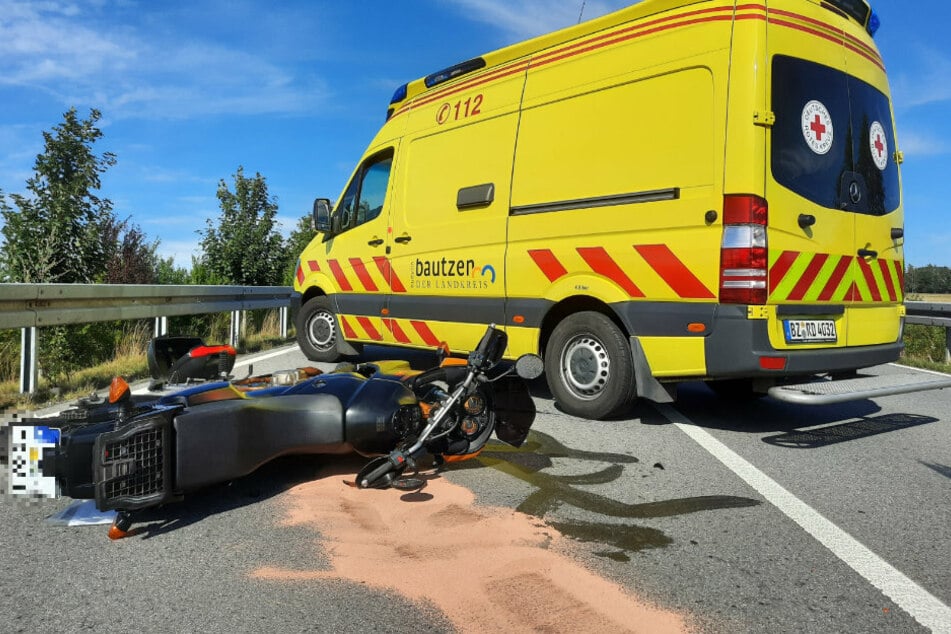 Mit diesem Motorrad stürzte der 49-Jährige.
