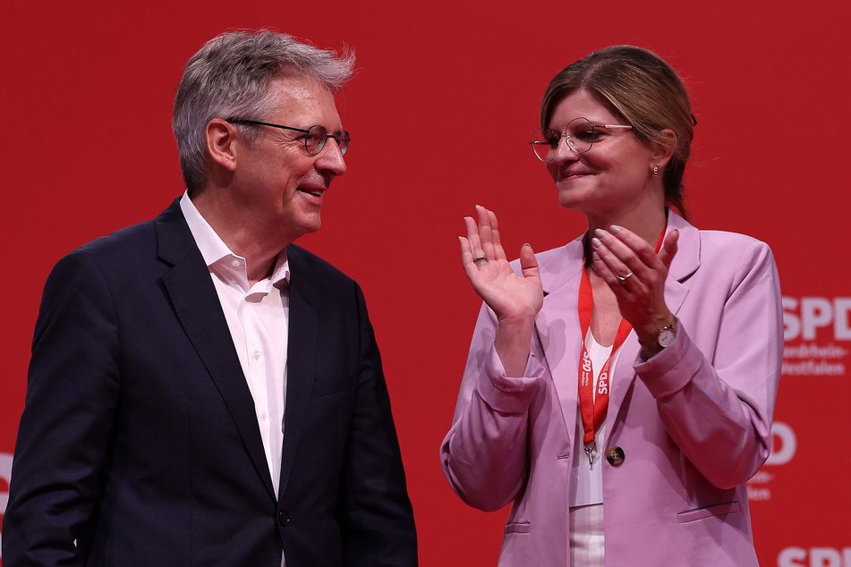 Achim Post (64) und Sarah Philipp (40) bilden die neue Doppelspitze der SPD in Nordrhein-Westfalen.